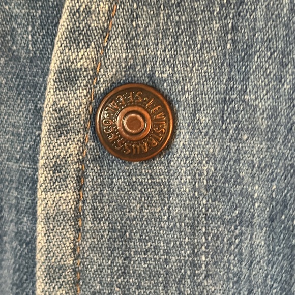 Vintage 60’s-70’s Levi's Blue Orange Tag Denim Vest Size S - Picture 12 of 16